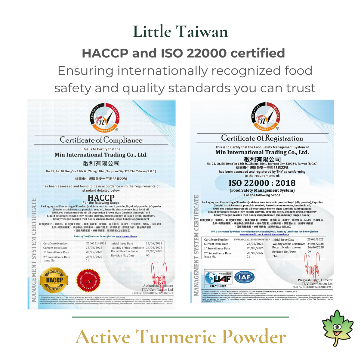 Little Taiwan Active Turmeric Powder 250g/pkt