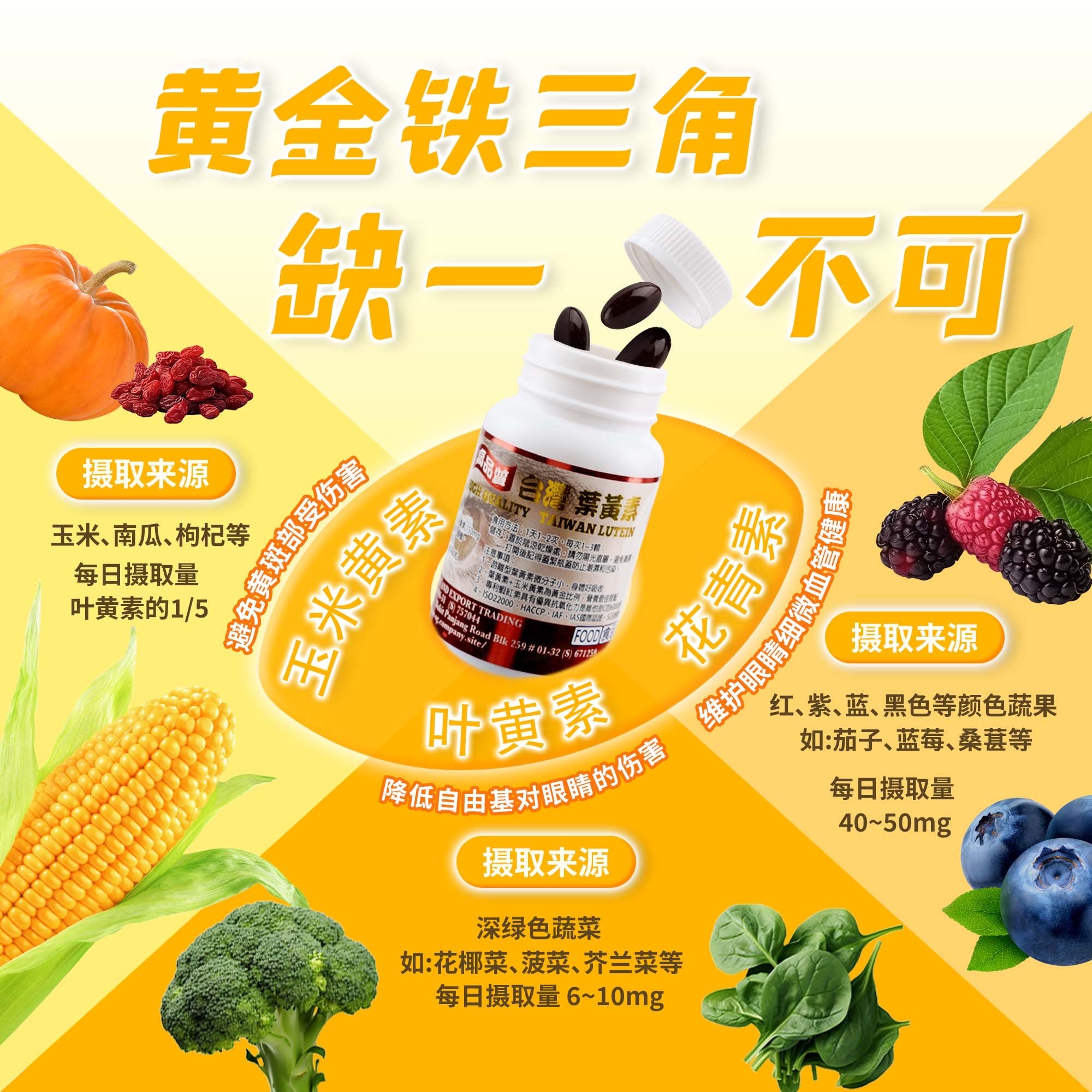 LITTLE TAIWAN High Quality Lutein 小台湾叶黄素｜冰岛萃取虾红素