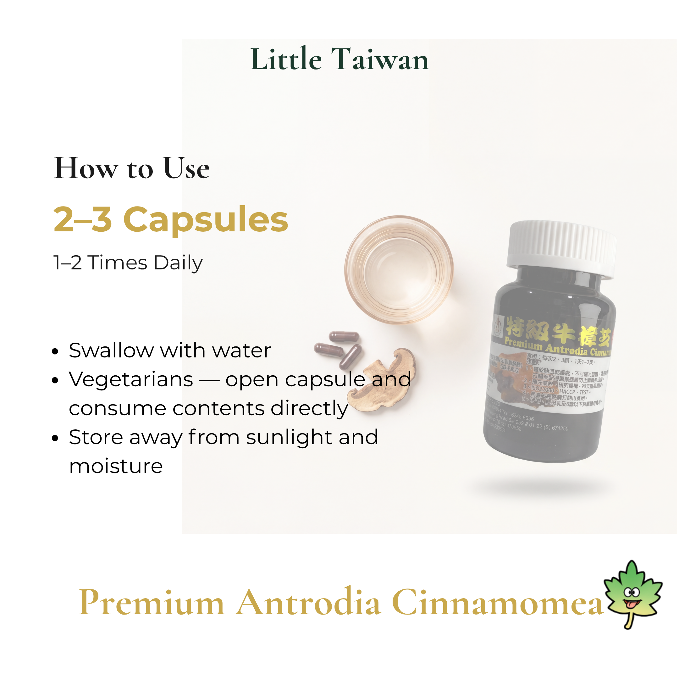 Little Taiwan Premium Antrodia Cinnamomea
