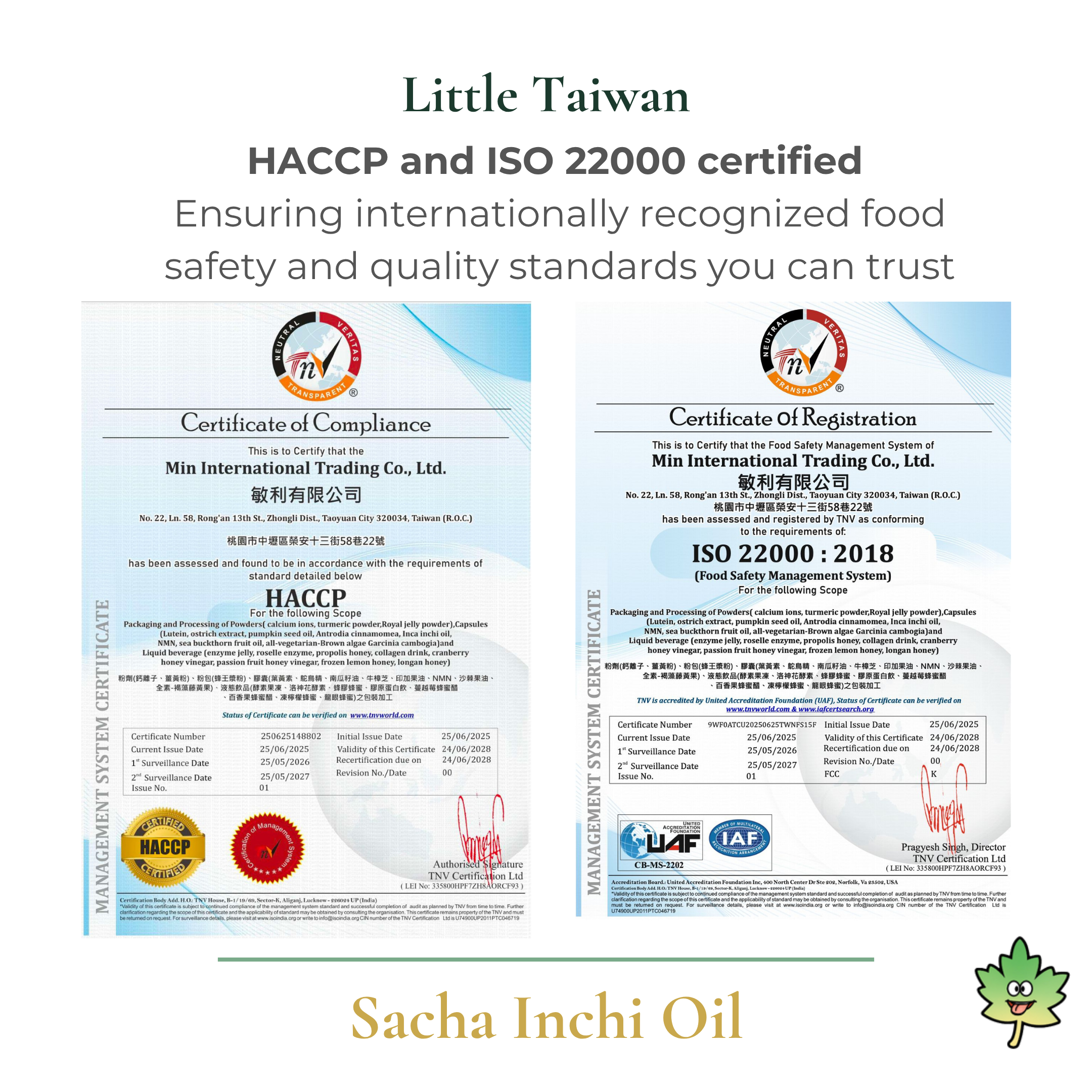 Little Taiwan Sacha Inchi Oil