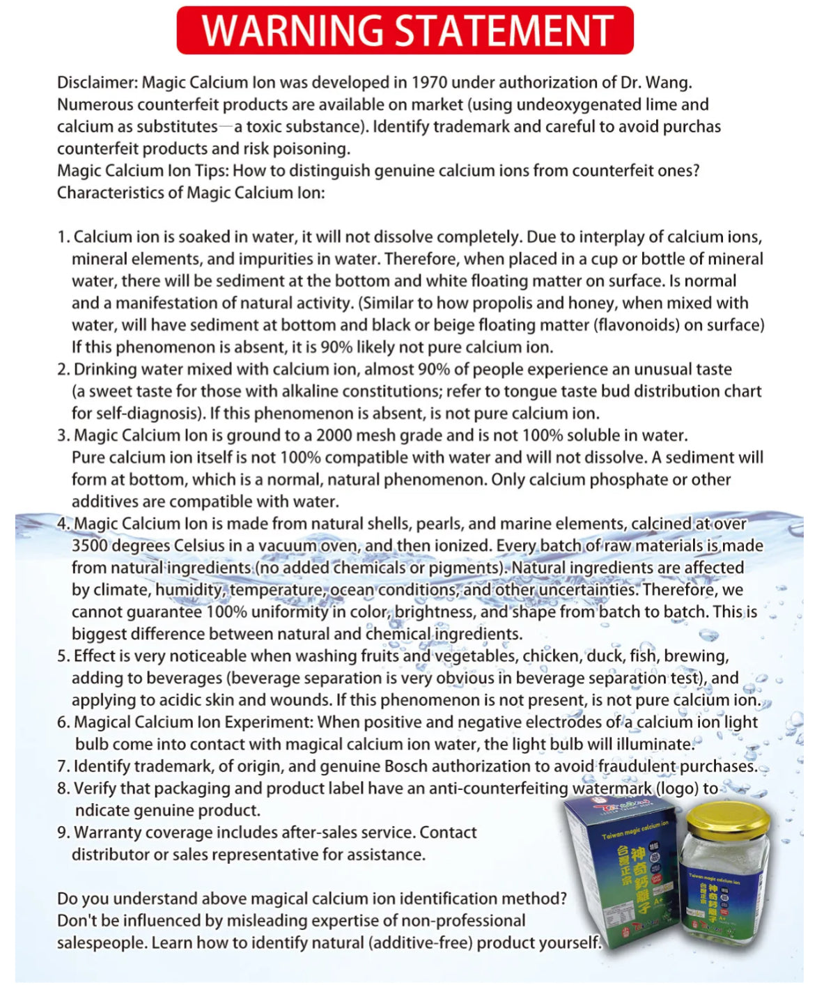 LITTLE TAIWAN  Authentic Magic Calcium Ion A+ 120g 小台湾正宗神奇钙离子